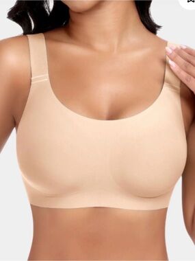 Werena U-Neck Seamless Full Coverage Wireless Bra Comfort XXL NEW Extender Nude